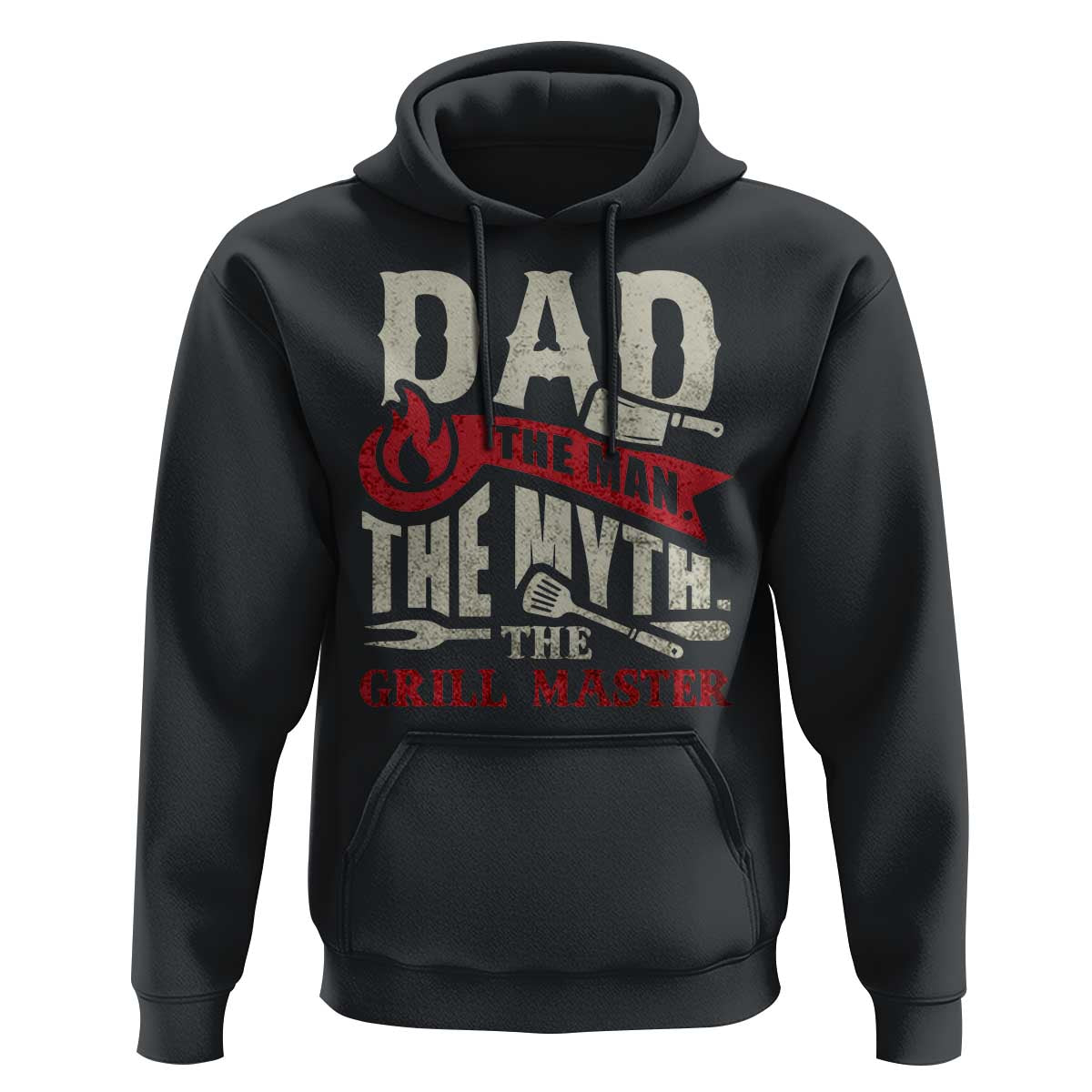 Funny BBQ Grilling Pitmaster Hoodie Dad The Man The Myth The Grill Master