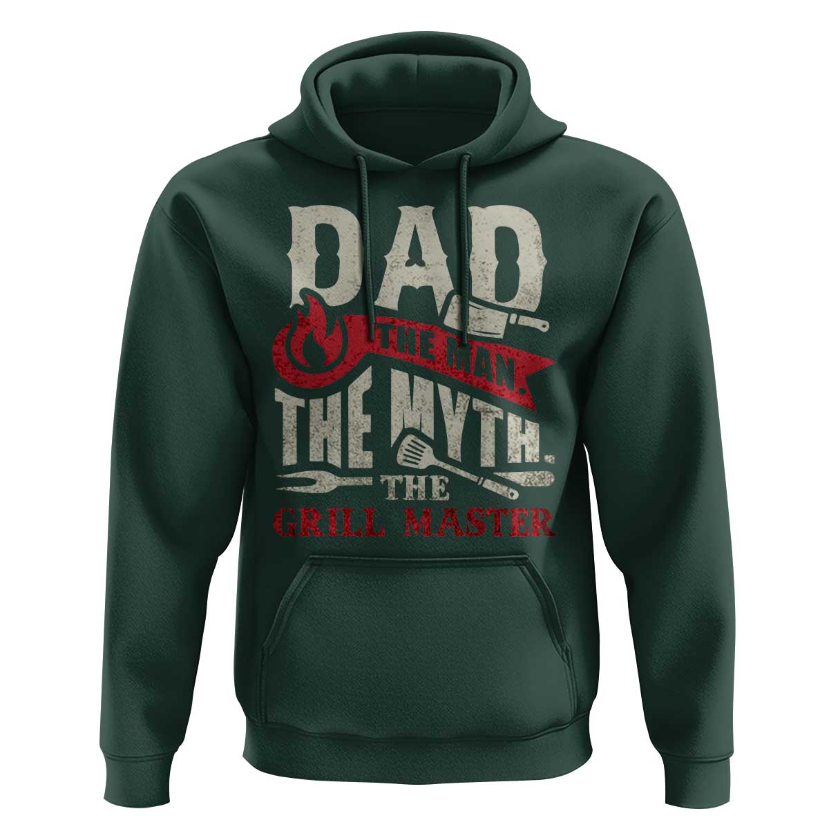 Funny BBQ Grilling Pitmaster Hoodie Dad The Man The Myth The Grill Master