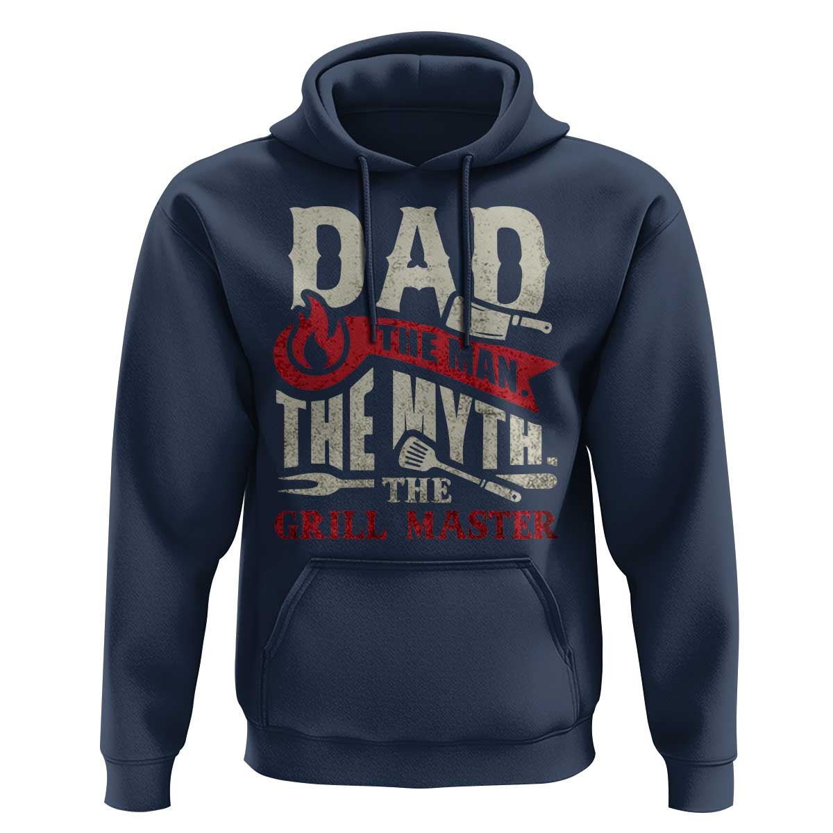 Funny BBQ Grilling Pitmaster Hoodie Dad The Man The Myth The Grill Master