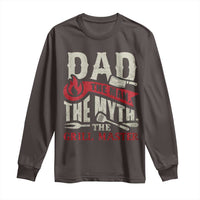 Funny BBQ Grilling Pitmaster Long Sleeve Shirt Dad The Man The Myth The Grill Master