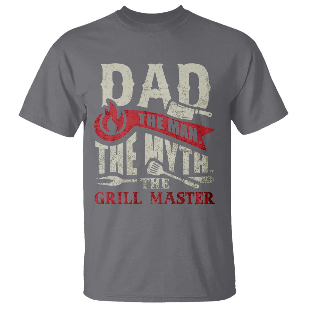 Funny BBQ Grilling Pitmaster T Shirt Dad The Man The Myth The Grill Master - Wonder Print Shop
