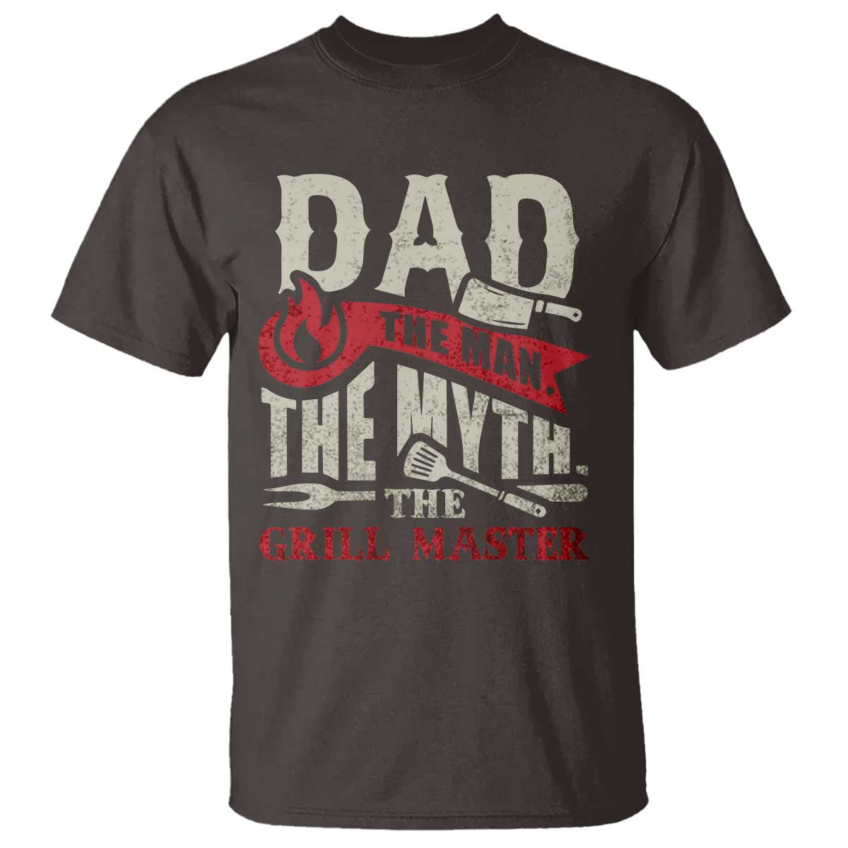 Funny BBQ Grilling Pitmaster T Shirt Dad The Man The Myth The Grill Master - Wonder Print Shop