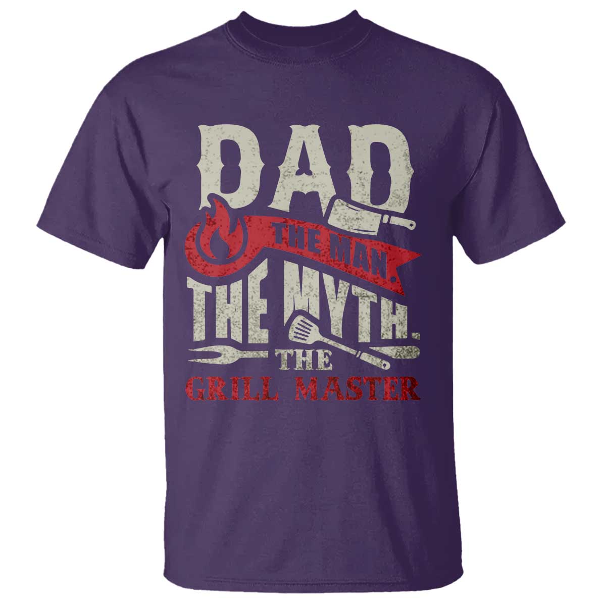 Funny BBQ Grilling Pitmaster T Shirt Dad The Man The Myth The Grill Master - Wonder Print Shop