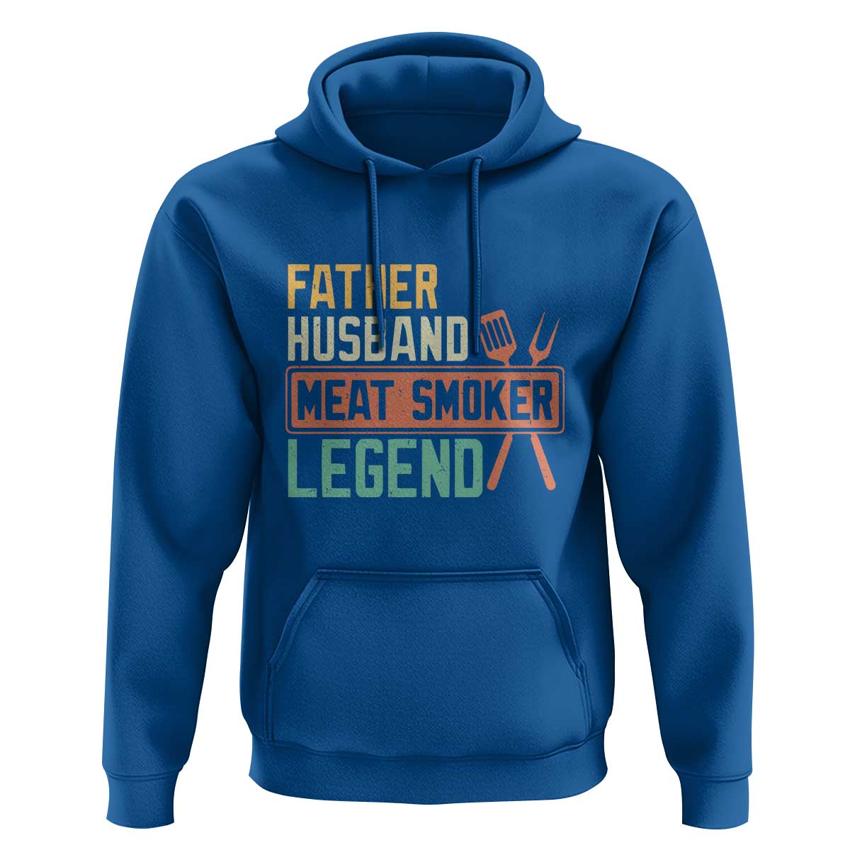 Funny BBQ Grilling Pitmaster Hoodie Father Husband Meat Smoker Legend Retro