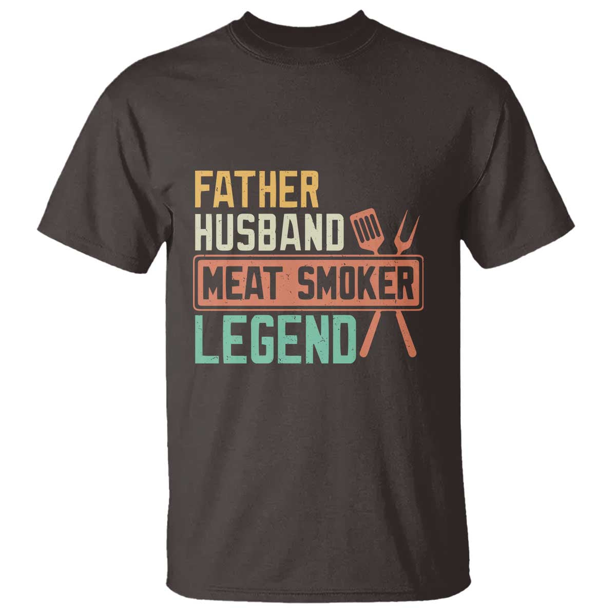 Funny BBQ Grilling Pitmaster T Shirt Father Husband Meat Smoker Legend Retro - Wonder Print Shop