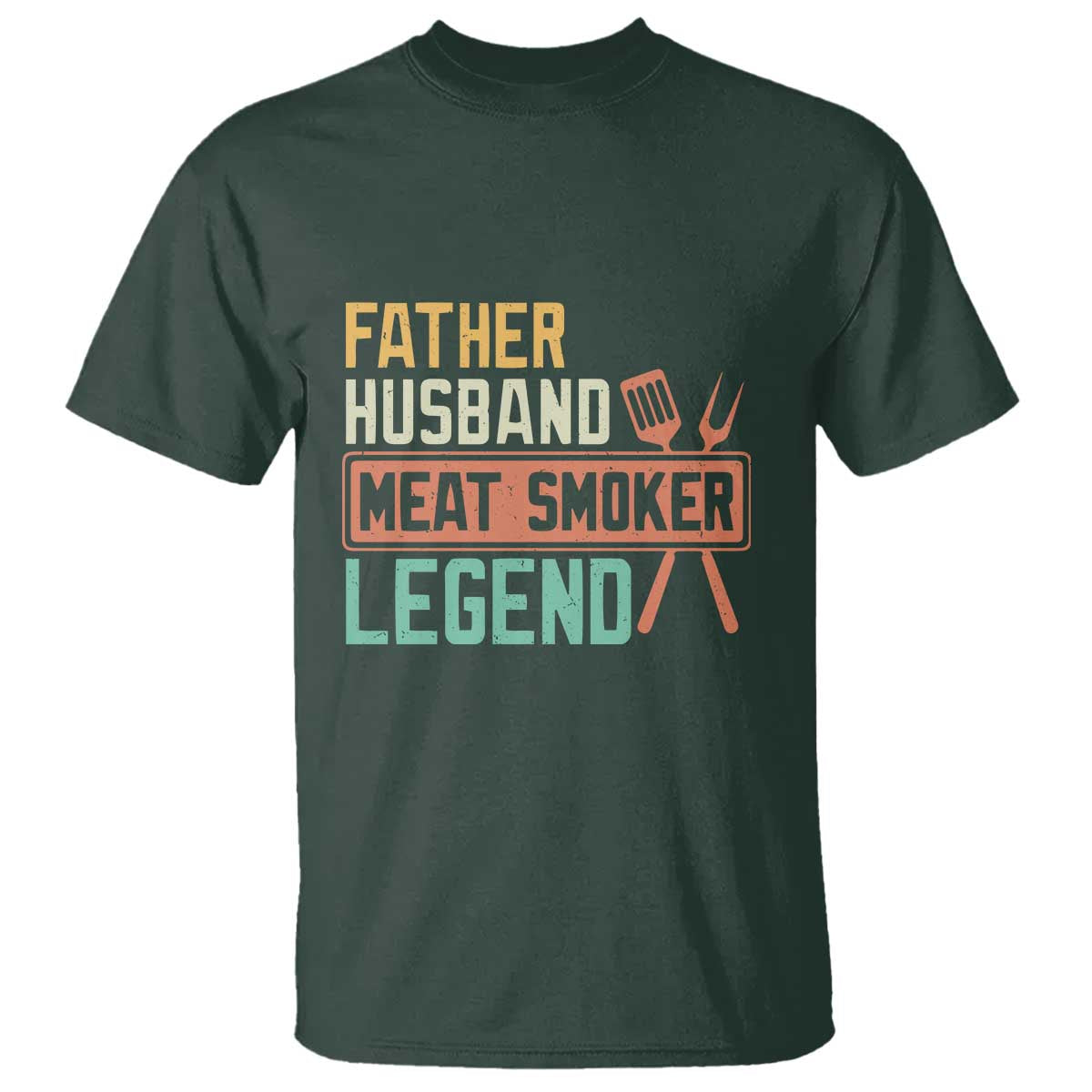 Funny BBQ Grilling Pitmaster T Shirt Father Husband Meat Smoker Legend Retro - Wonder Print Shop