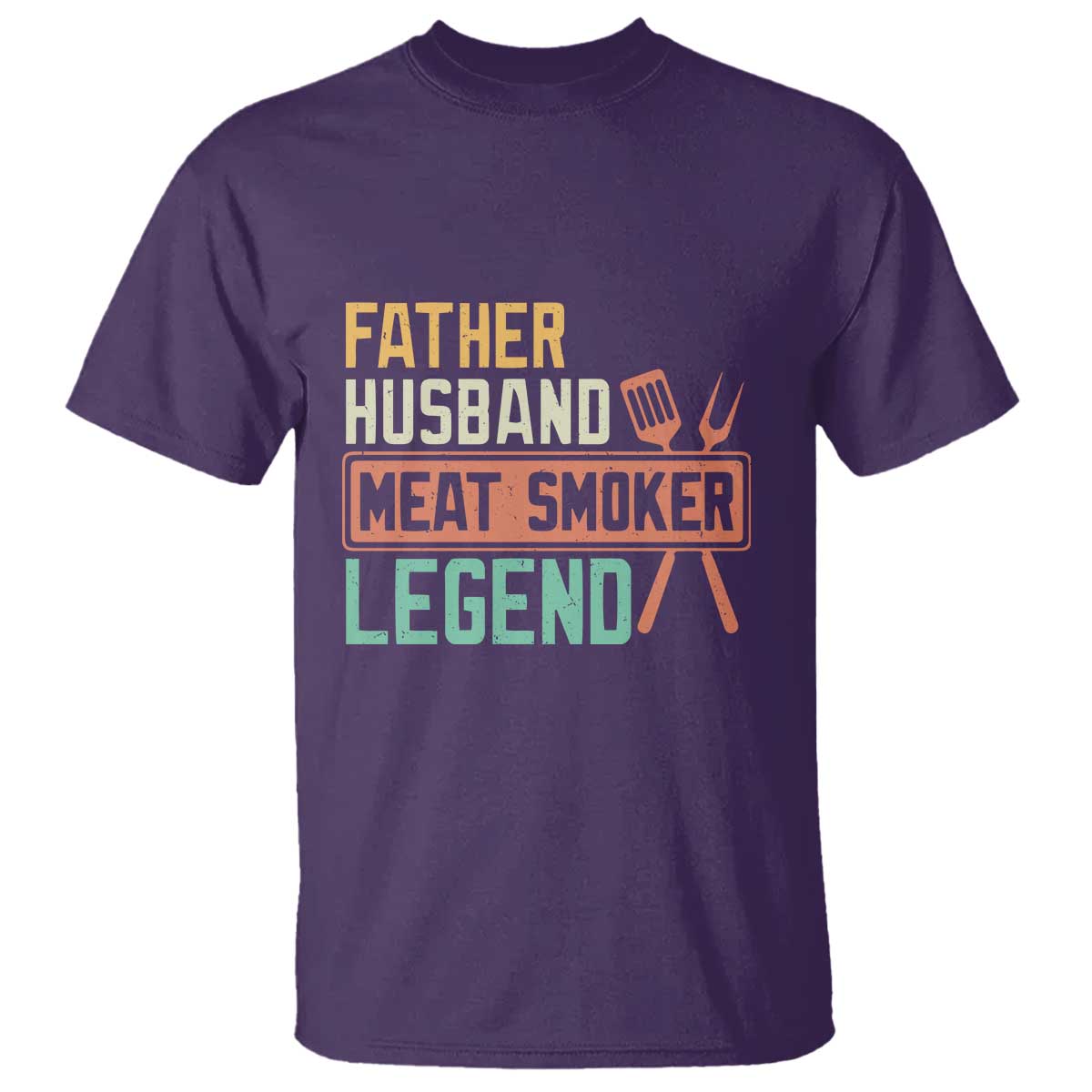 Funny BBQ Grilling Pitmaster T Shirt Father Husband Meat Smoker Legend Retro - Wonder Print Shop