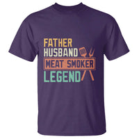 Funny BBQ Grilling Pitmaster T Shirt Father Husband Meat Smoker Legend Retro - Wonder Print Shop