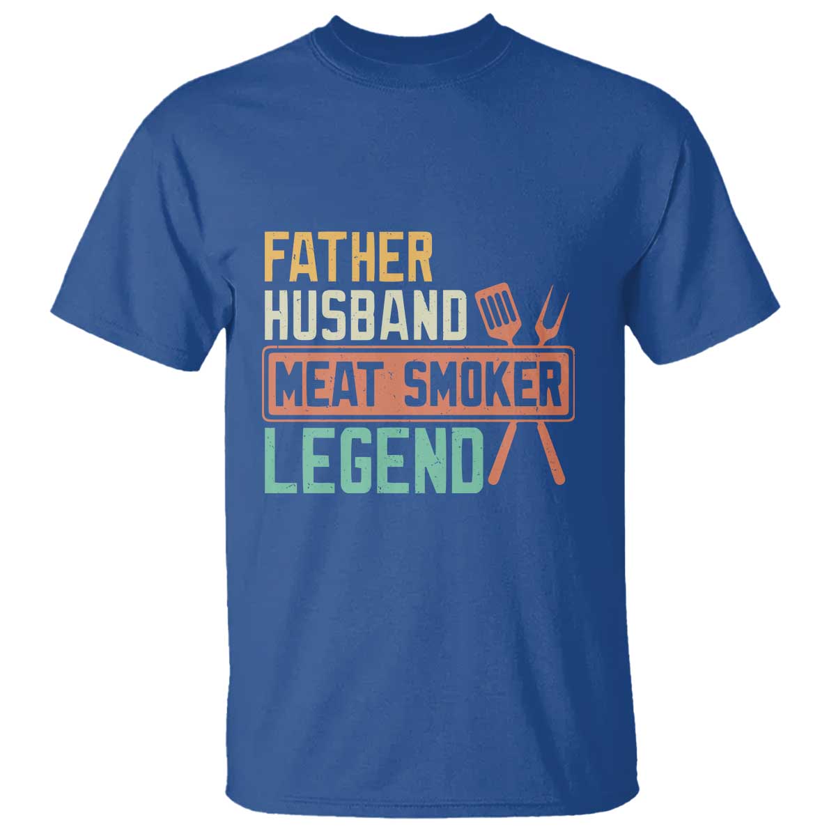 Funny BBQ Grilling Pitmaster T Shirt Father Husband Meat Smoker Legend Retro - Wonder Print Shop