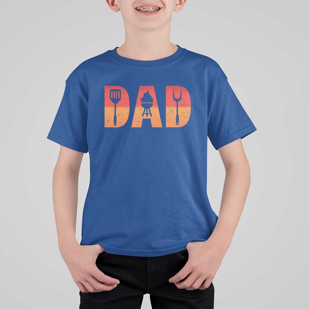 Funny BBQ Grill Dad T Shirt For Kid