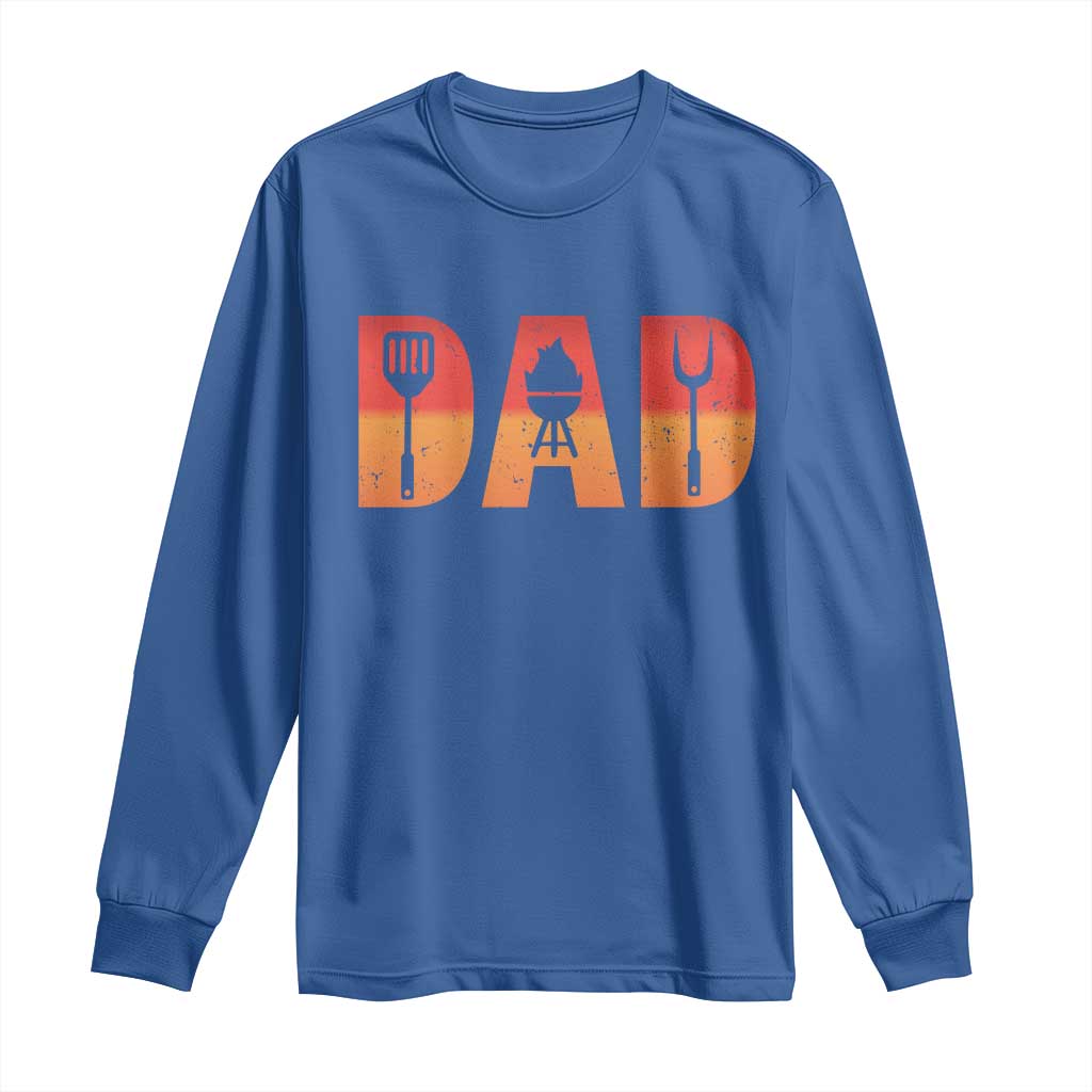 Funny BBQ Grill Dad Long Sleeve Shirt
