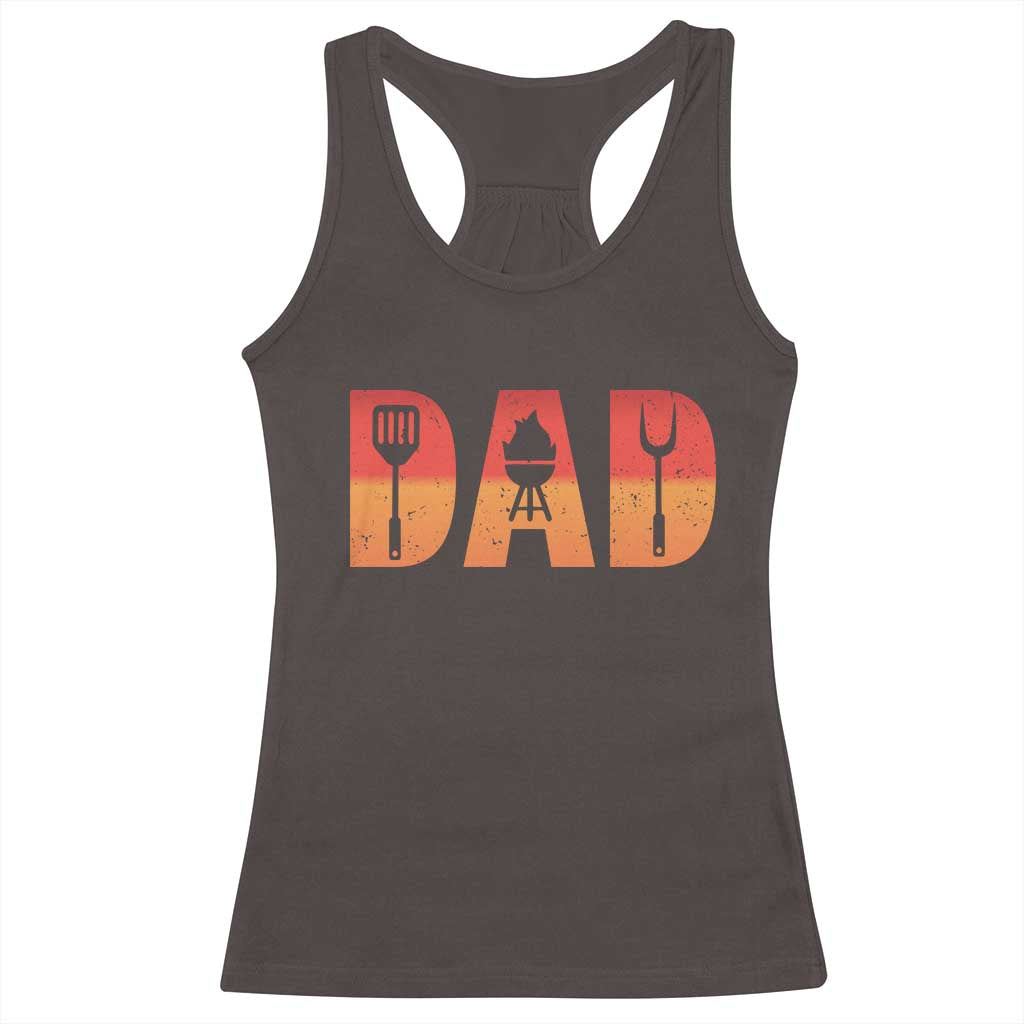Funny BBQ Grill Dad Racerback Tank Top