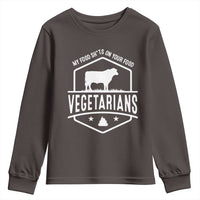 Funny Vegetarians My Food Shits On Your Food Youth Sweatshirt