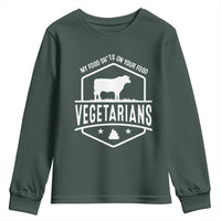Funny Vegetarians My Food Shits On Your Food Youth Sweatshirt