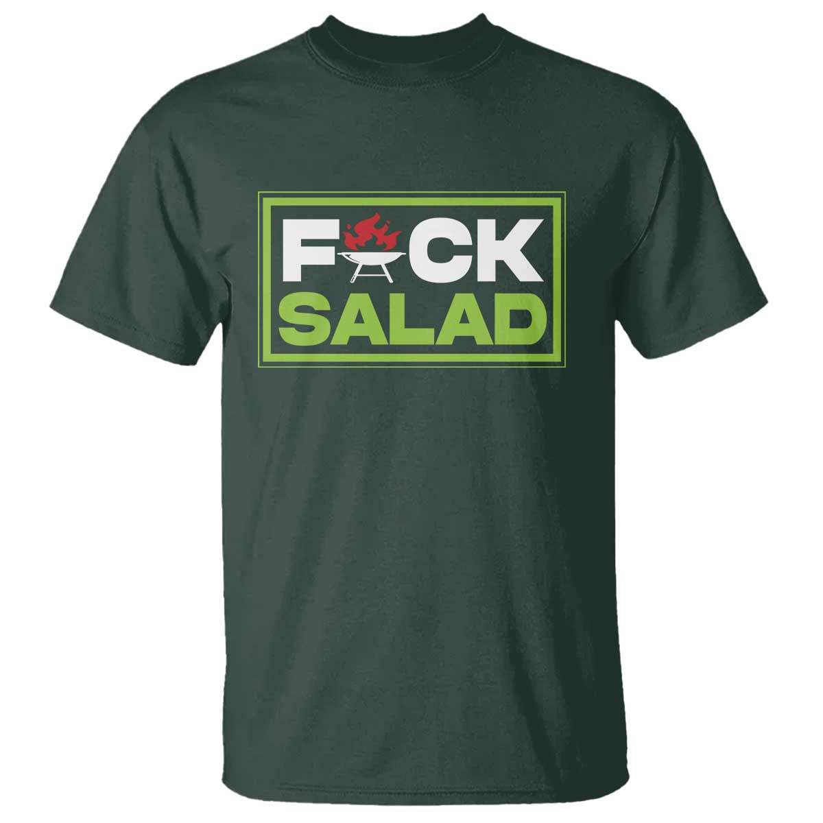 Funny BBQ Lover T Shirt Fxxk Salad Anti Vegan Jokes - Wonder Print Shop
