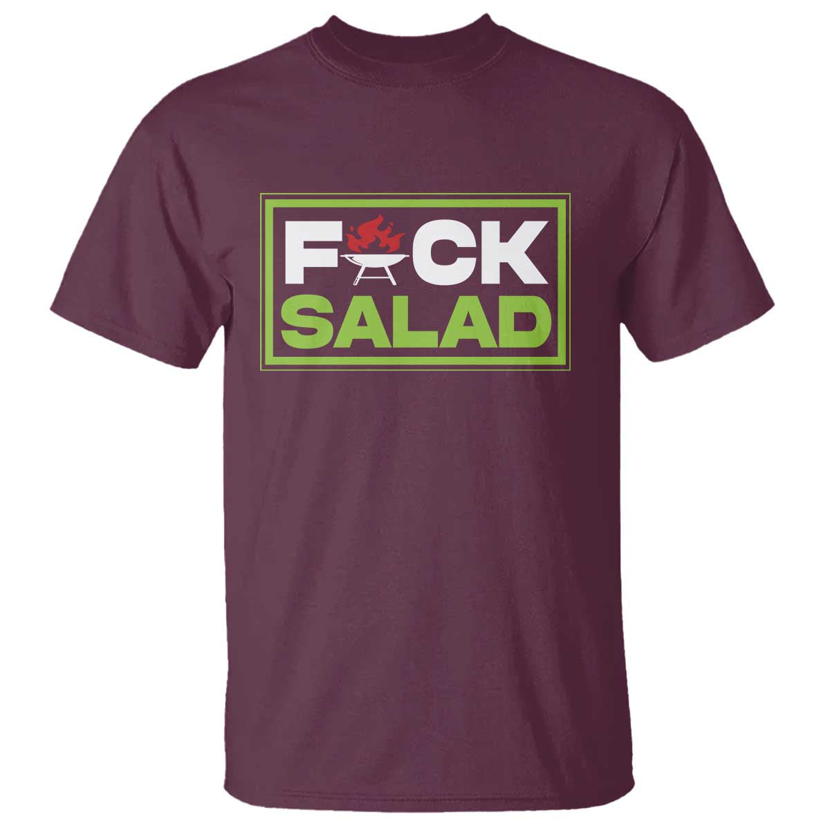 Funny BBQ Lover T Shirt Fxxk Salad Anti Vegan Jokes - Wonder Print Shop