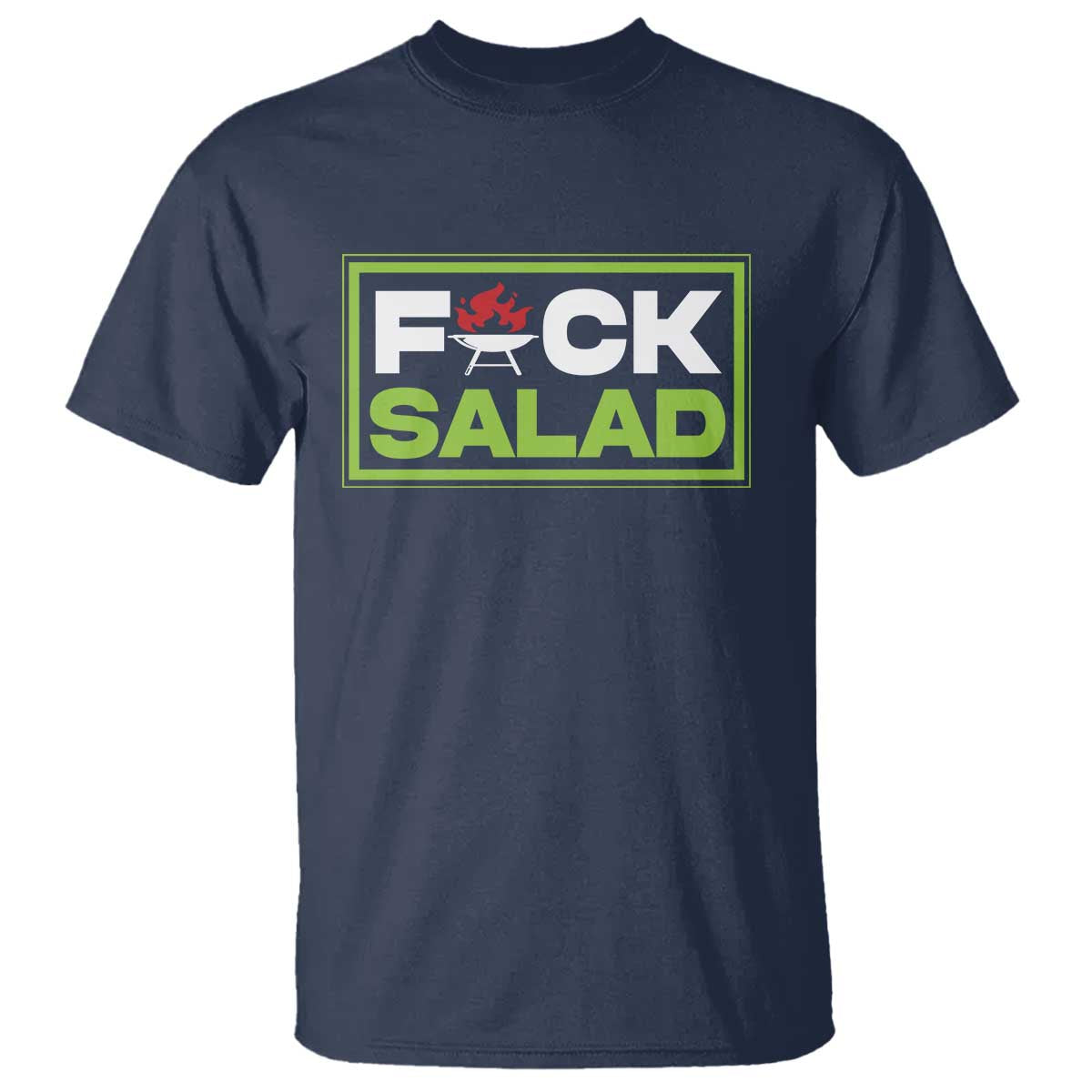Funny BBQ Lover T Shirt Fxxk Salad Anti Vegan Jokes - Wonder Print Shop