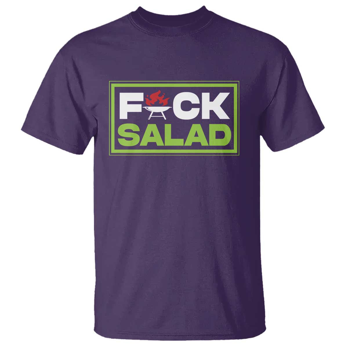 Funny BBQ Lover T Shirt Fxxk Salad Anti Vegan Jokes - Wonder Print Shop