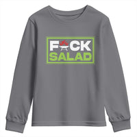Funny BBQ Lover Youth Sweatshirt Fxxk Salad Anti Vegan Jokes