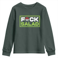 Funny BBQ Lover Youth Sweatshirt Fxxk Salad Anti Vegan Jokes