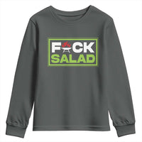 Funny BBQ Lover Youth Sweatshirt Fxxk Salad Anti Vegan Jokes