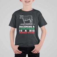 Vegetarian Jokes T Shirt For Kid Becoming A Vegetarian Is A Big Missed Steak