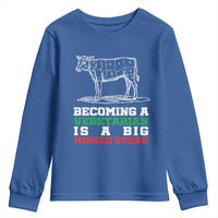 Vegetarian Jokes Youth Sweatshirt Becoming A Vegetarian Is A Big Missed Steak