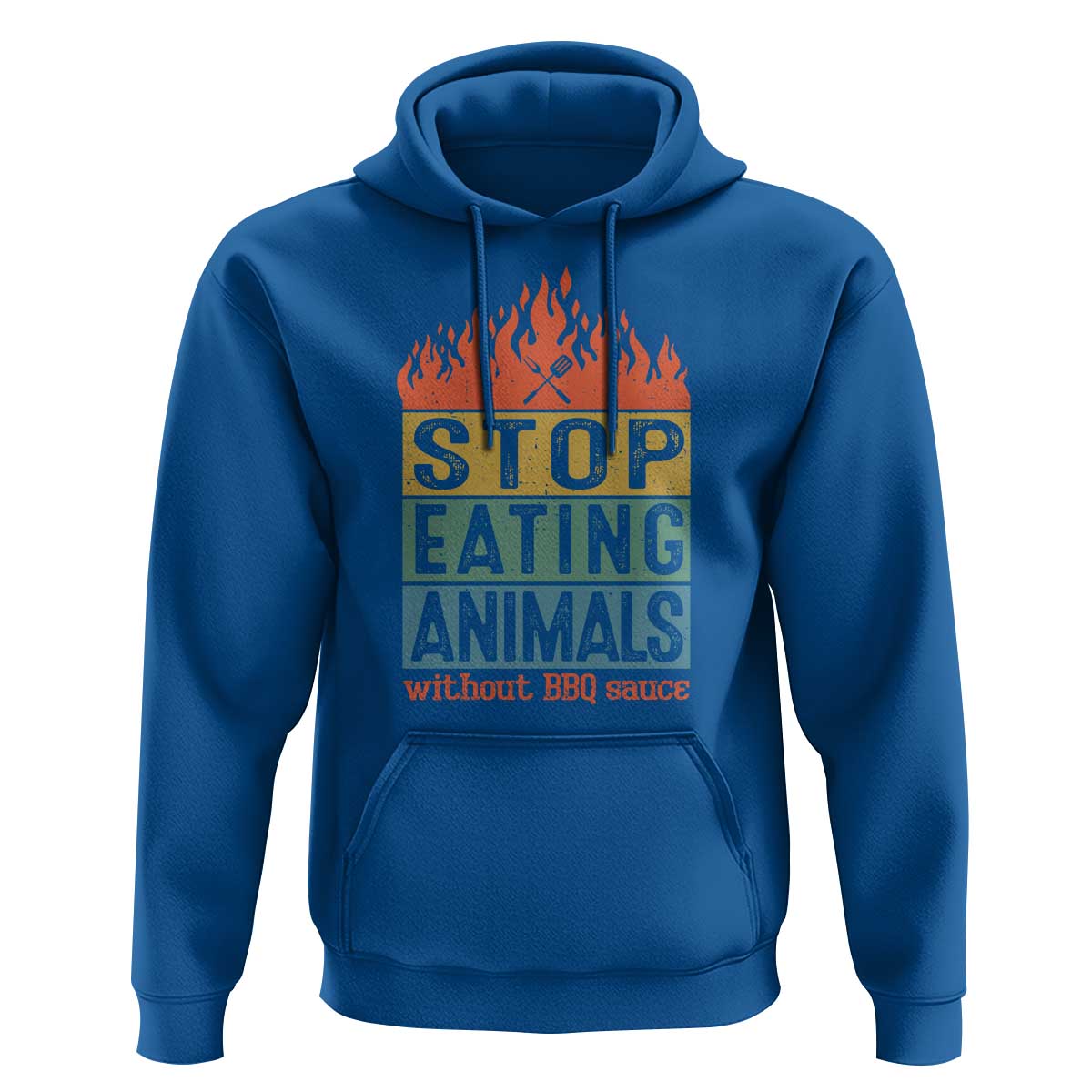 Funny BBQ Lover Hoodie Stop Eating Animals Without BBQ Sauce Anti Vegan Jokes