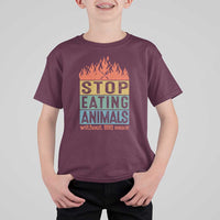 Funny BBQ Lover T Shirt For Kid Stop Eating Animals Without BBQ Sauce Anti Vegan Jokes