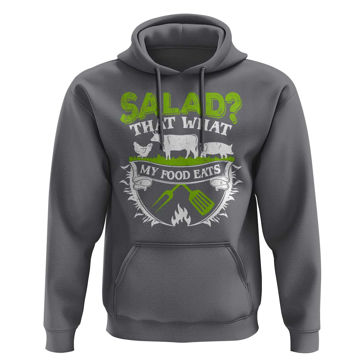 Funny BBQ Lover Hoodie Salad That's What My Food Eats Anti Vegan Jokes