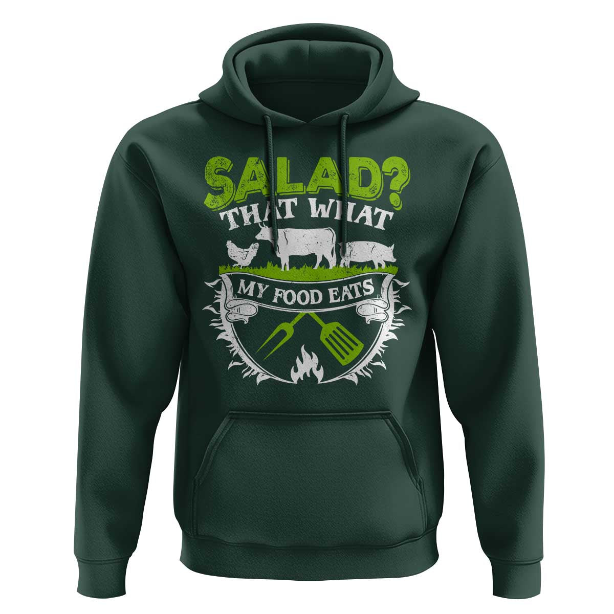 Funny BBQ Lover Hoodie Salad That's What My Food Eats Anti Vegan Jokes