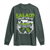 Funny BBQ Lover Long Sleeve Shirt Salad That's What My Food Eats Anti Vegan Jokes