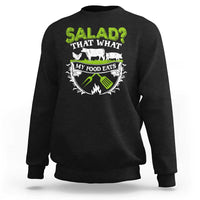 Funny BBQ Lover Sweatshirt Salad That's What My Food Eats Anti Vegan Jokes