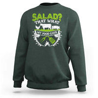 Funny BBQ Lover Sweatshirt Salad That's What My Food Eats Anti Vegan Jokes