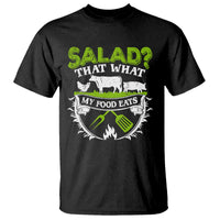 Funny BBQ Lover T Shirt Salad That's What My Food Eats Anti Vegan Jokes - Wonder Print Shop