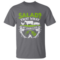 Funny BBQ Lover T Shirt Salad That's What My Food Eats Anti Vegan Jokes - Wonder Print Shop