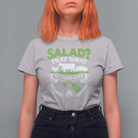 Funny BBQ Lover T Shirt For Women Salad That's What My Food Eats Anti Vegan Jokes - Wonder Print Shop
