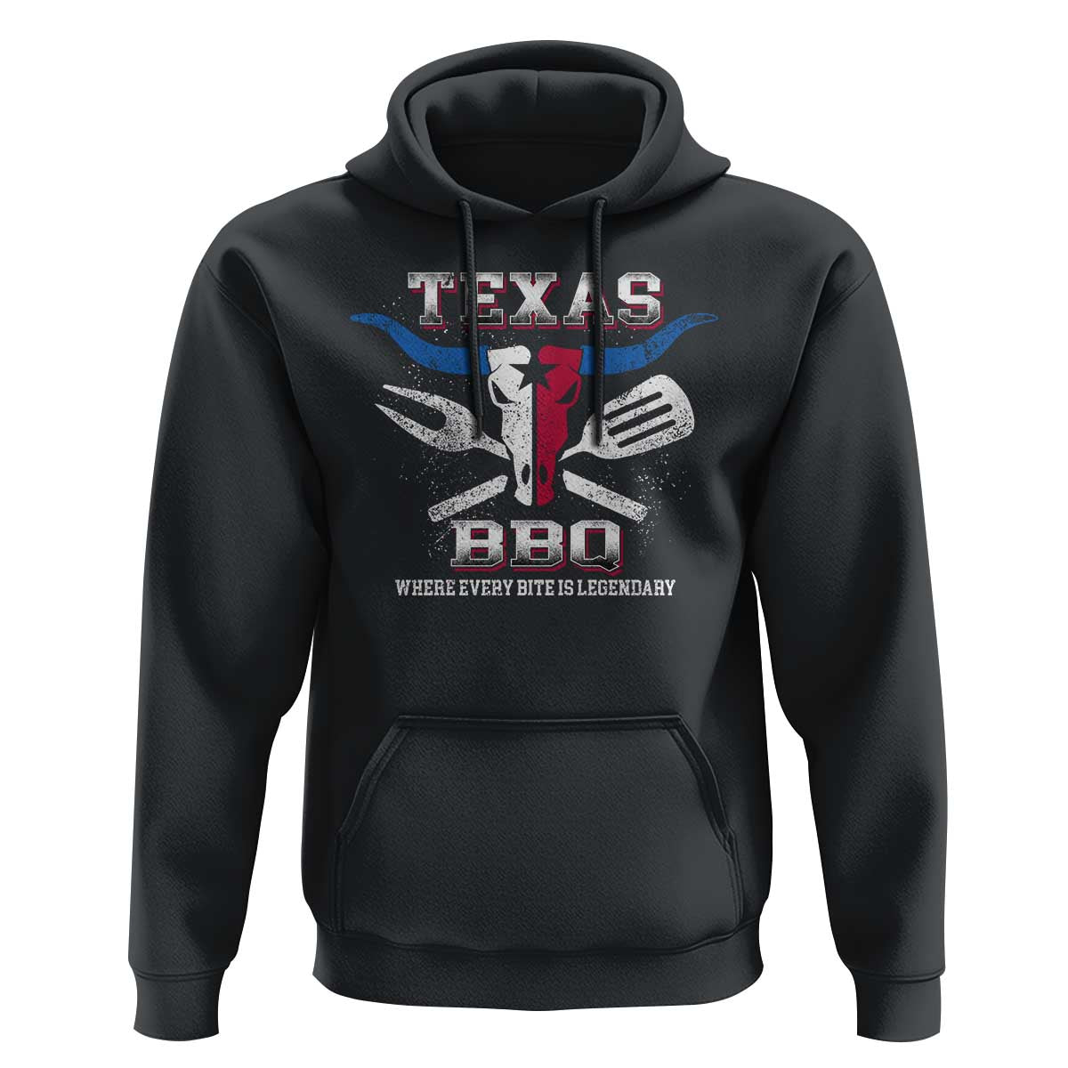 Texas BBQ Lover Hoodie Where Every Bite Is Legendary Texan Flag
