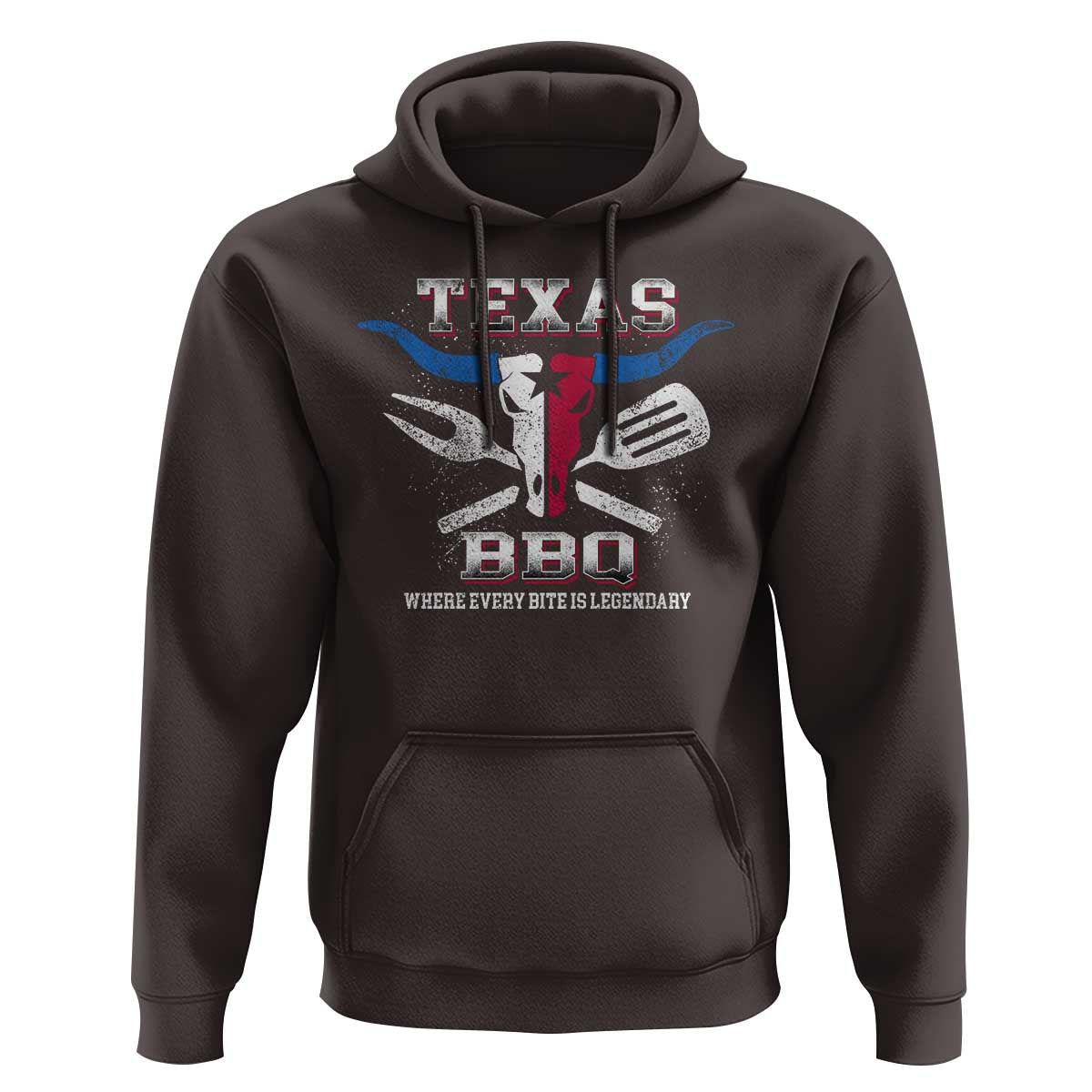Texas BBQ Lover Hoodie Where Every Bite Is Legendary Texan Flag