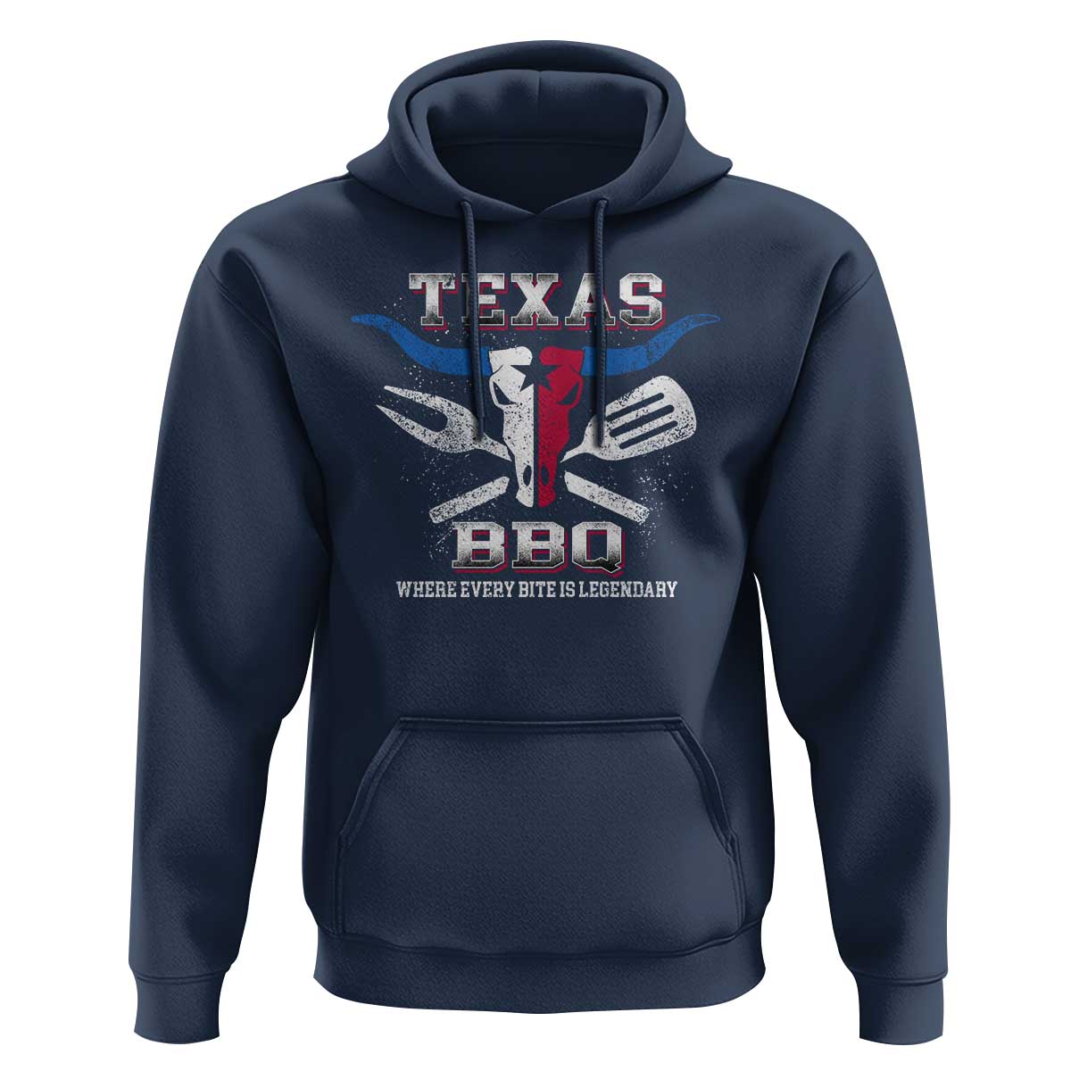 Texas BBQ Lover Hoodie Where Every Bite Is Legendary Texan Flag