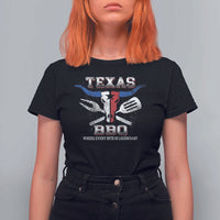 Texas BBQ Lover T Shirt For Women Where Every Bite Is Legendary Texan Flag - Wonder Print Shop