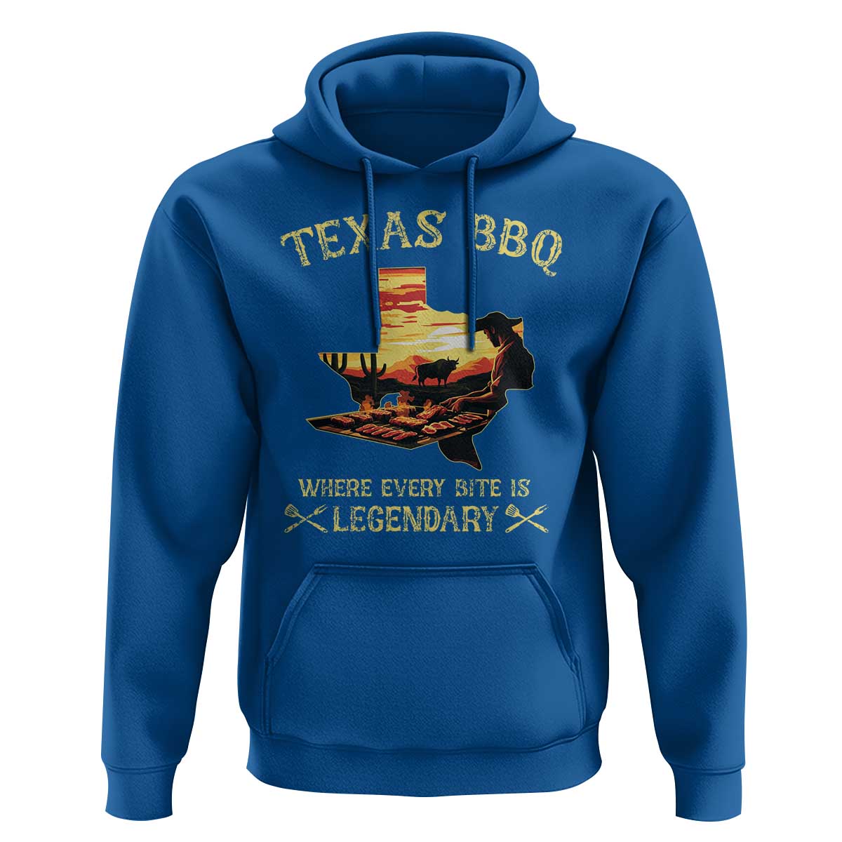 Texas BBQ Lover Hoodie Where Every Bite Is Legendary Cowboy Grilling Pitmaster