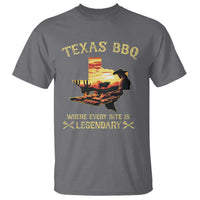 Texas BBQ Lover T Shirt Where Every Bite Is Legendary Cowboy Grilling Pitmaster - Wonder Print Shop