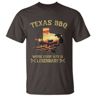 Texas BBQ Lover T Shirt Where Every Bite Is Legendary Cowboy Grilling Pitmaster - Wonder Print Shop