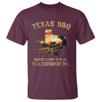 Texas BBQ Lover T Shirt Where Every Bite Is Legendary Cowboy Grilling Pitmaster - Wonder Print Shop
