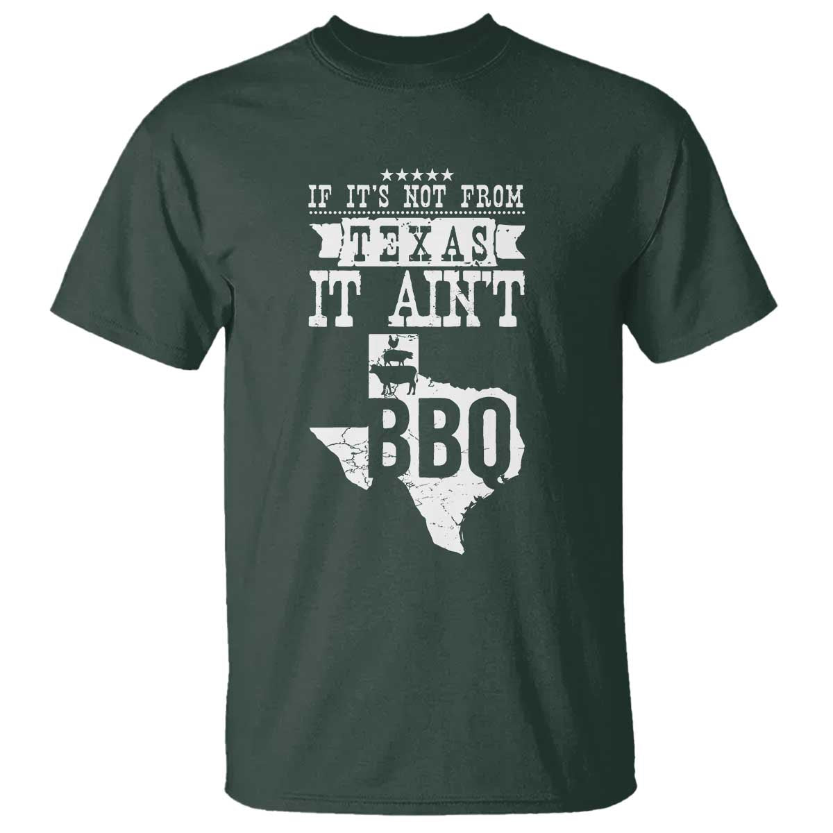 Texas BBQ Lover T Shirt If It's Not From Texas It Ain't BBQ - Wonder Print Shop