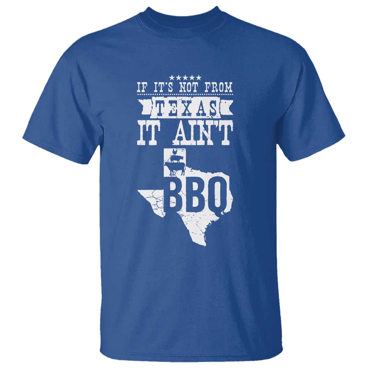 Texas BBQ Lover T Shirt If It's Not From Texas It Ain't BBQ - Wonder Print Shop