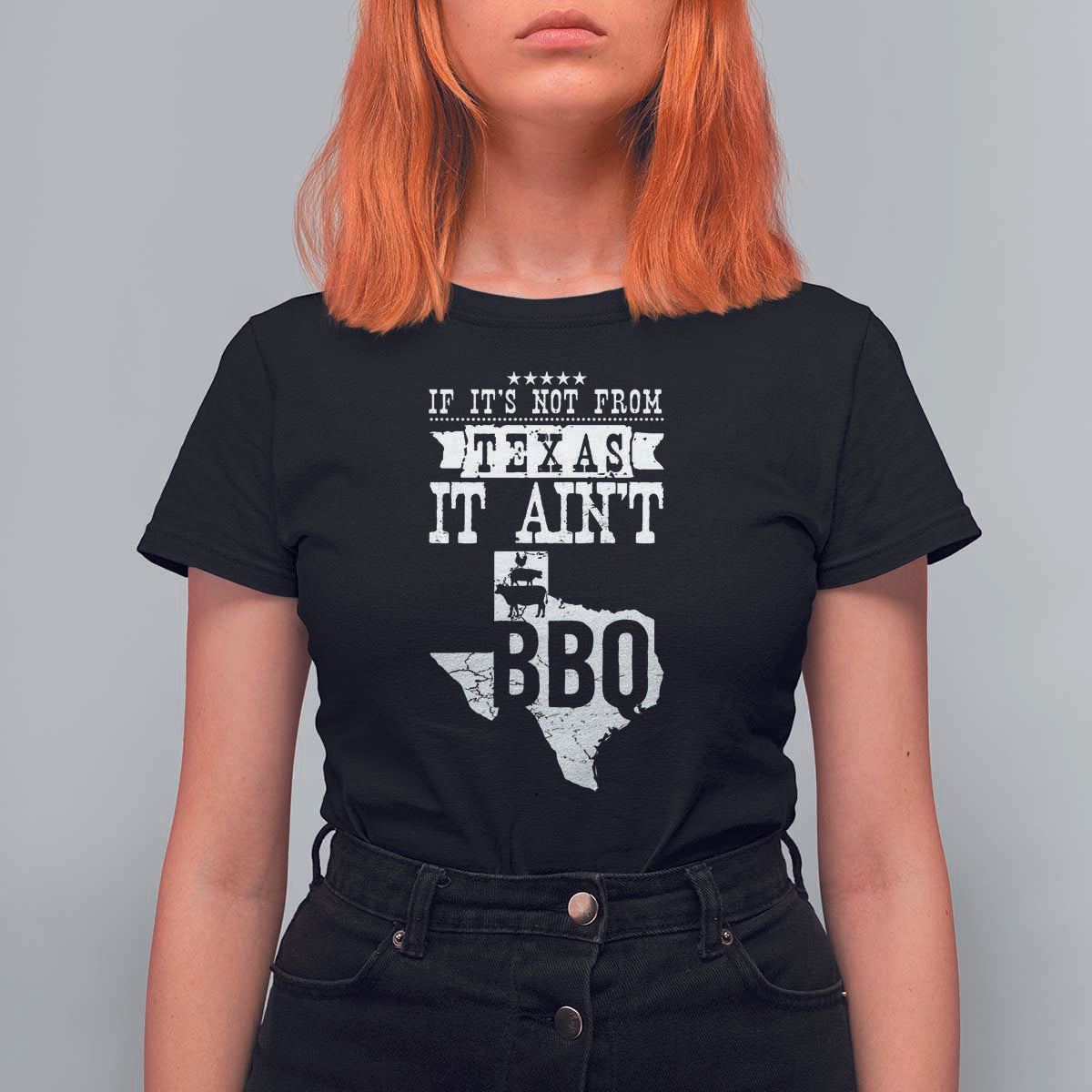 Texas BBQ Lover T Shirt For Women If It's Not From Texas It Ain't BBQ - Wonder Print Shop