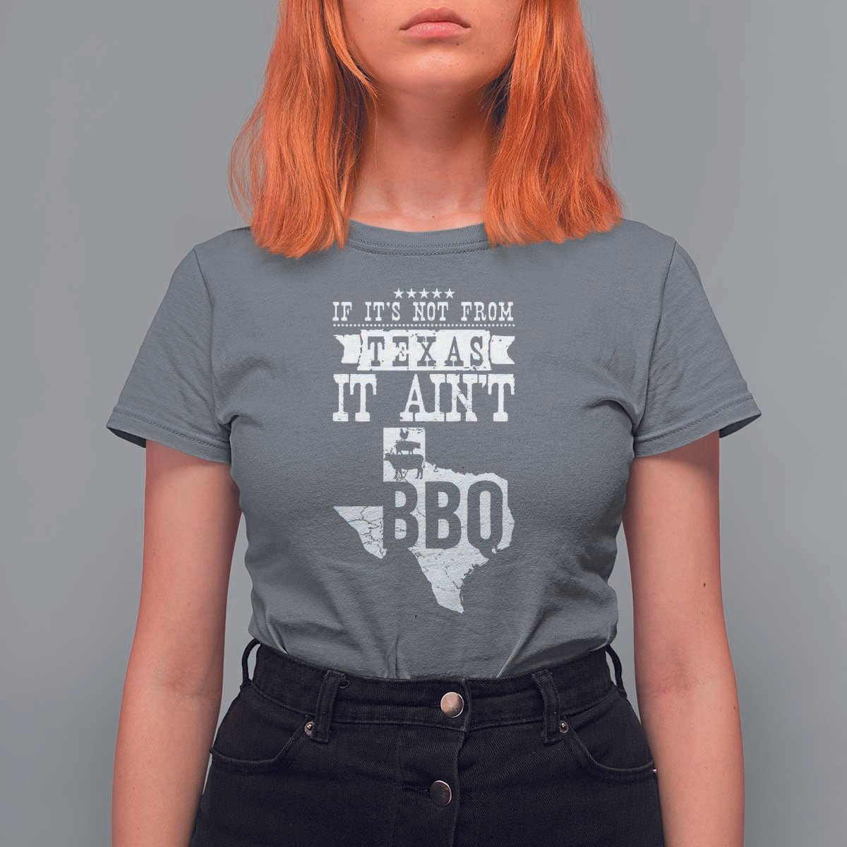 Texas BBQ Lover T Shirt For Women If It's Not From Texas It Ain't BBQ - Wonder Print Shop