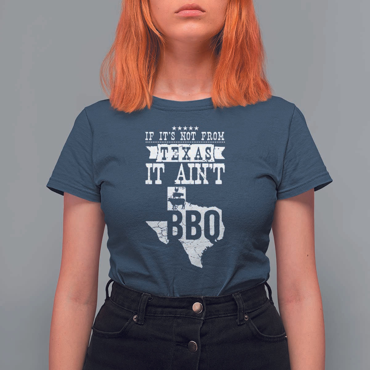 Texas BBQ Lover T Shirt For Women If It's Not From Texas It Ain't BBQ - Wonder Print Shop